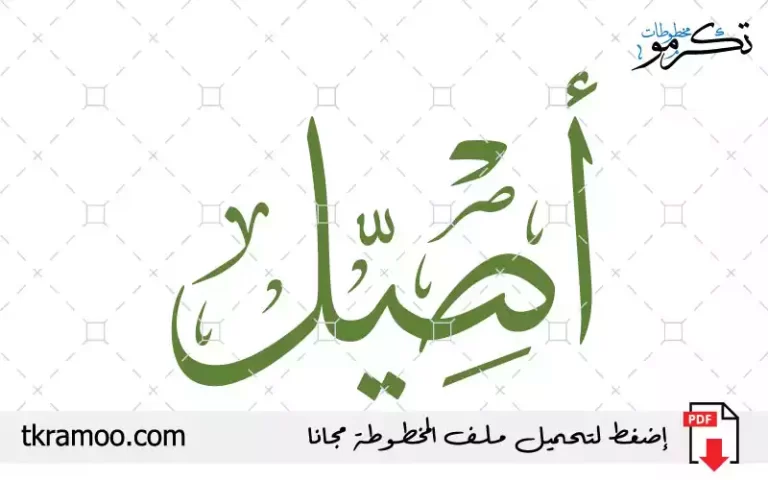 اسم أصيل مزخرف بخط الثلث جديد