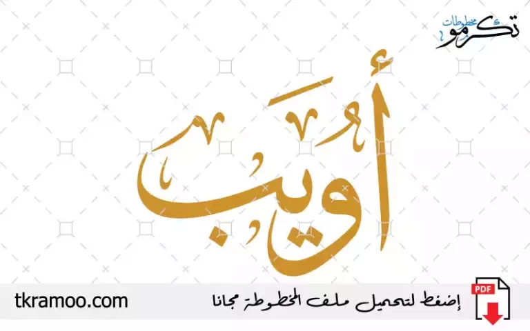 اسم أويب مزخرف بخط الثلث جديد